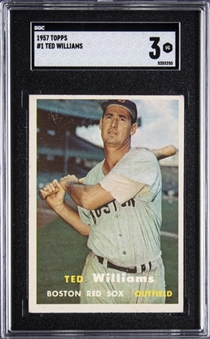 1957 Topps #1 Ted Williams – SGC VG 3